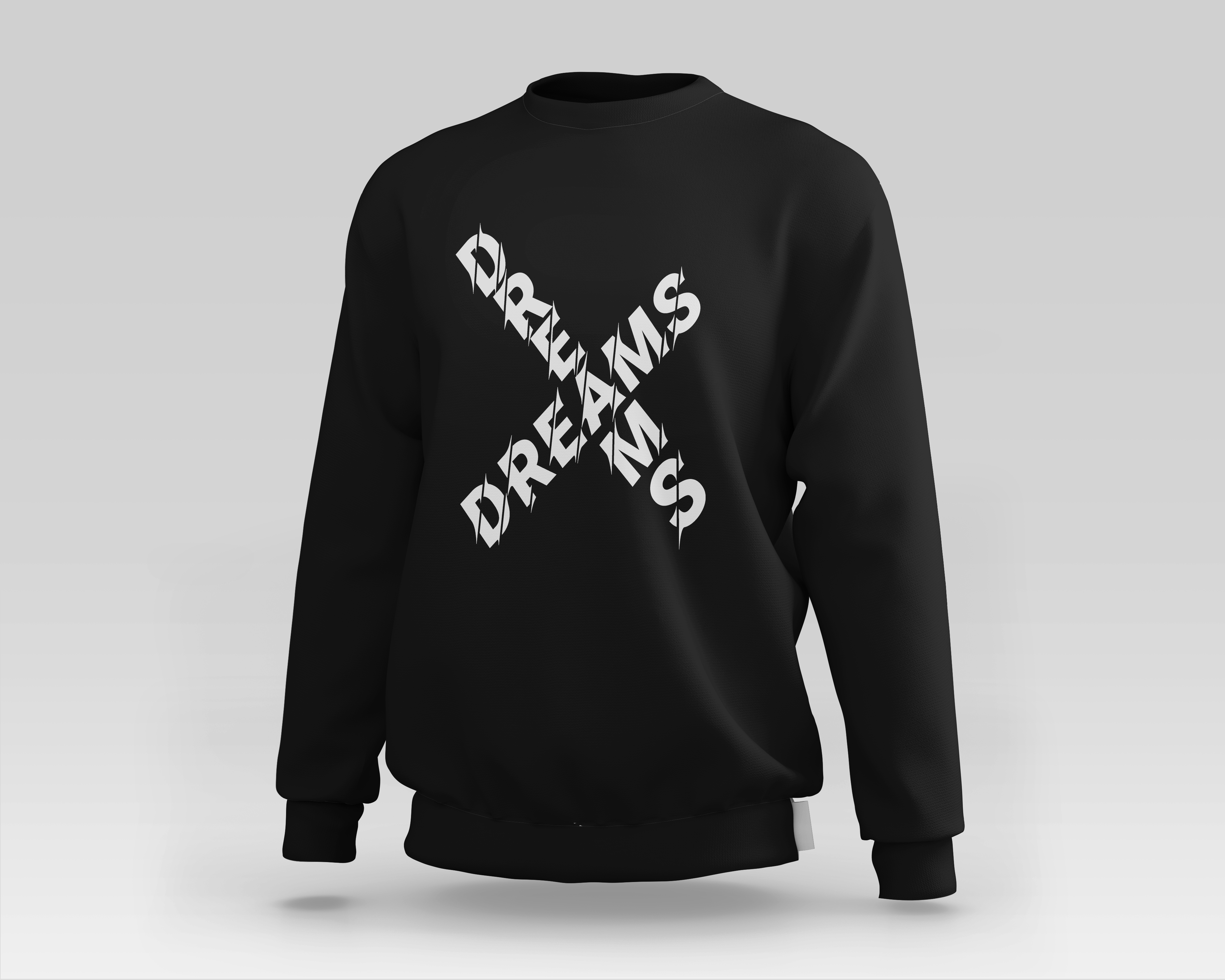 Dreams Crewneck Sweater in Black & White